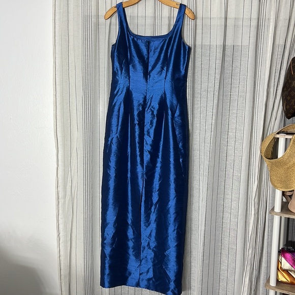 Metallic Blue Evening cocktail dress - Picture 4 of 7